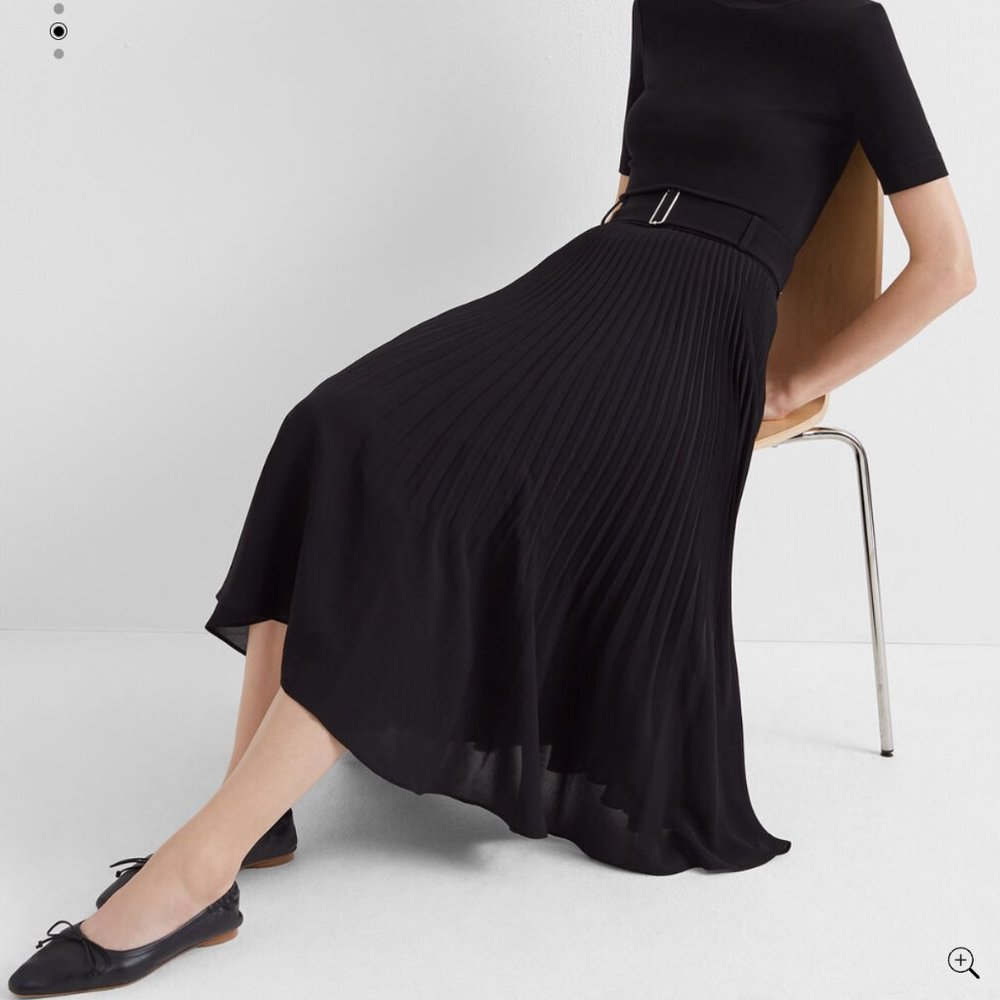 NWOT Club Monaco Split Pleat Flowy Skirt (Sz 12)